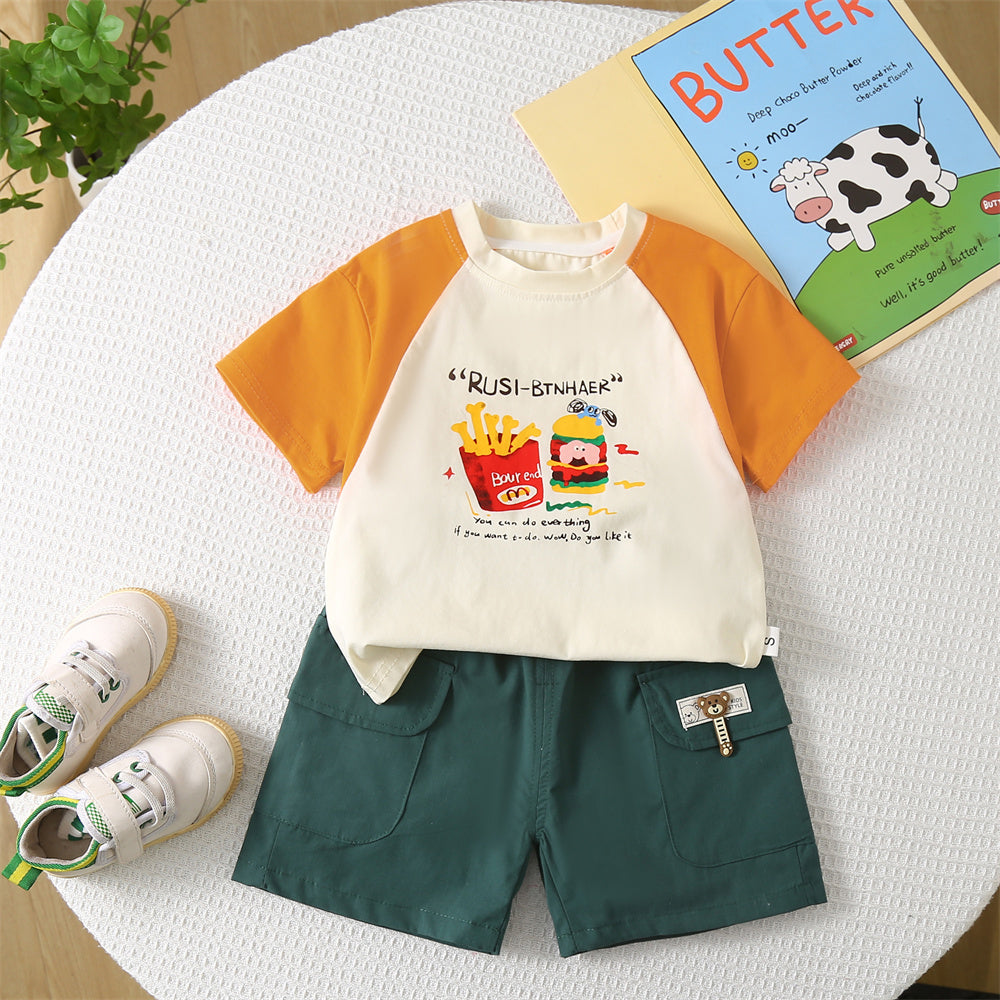 Printed T-shirt and Shorts Set