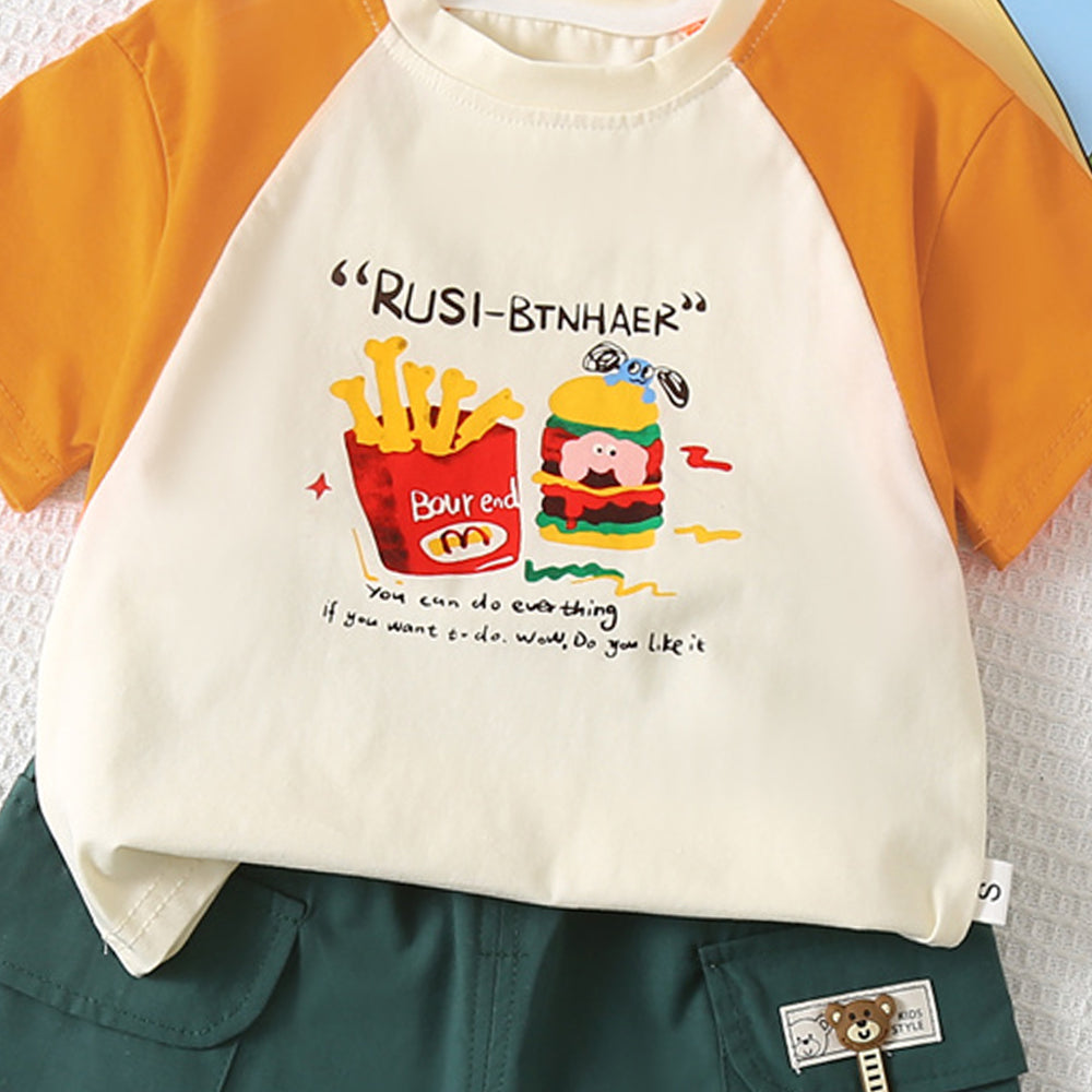 Printed T-shirt and Shorts Set