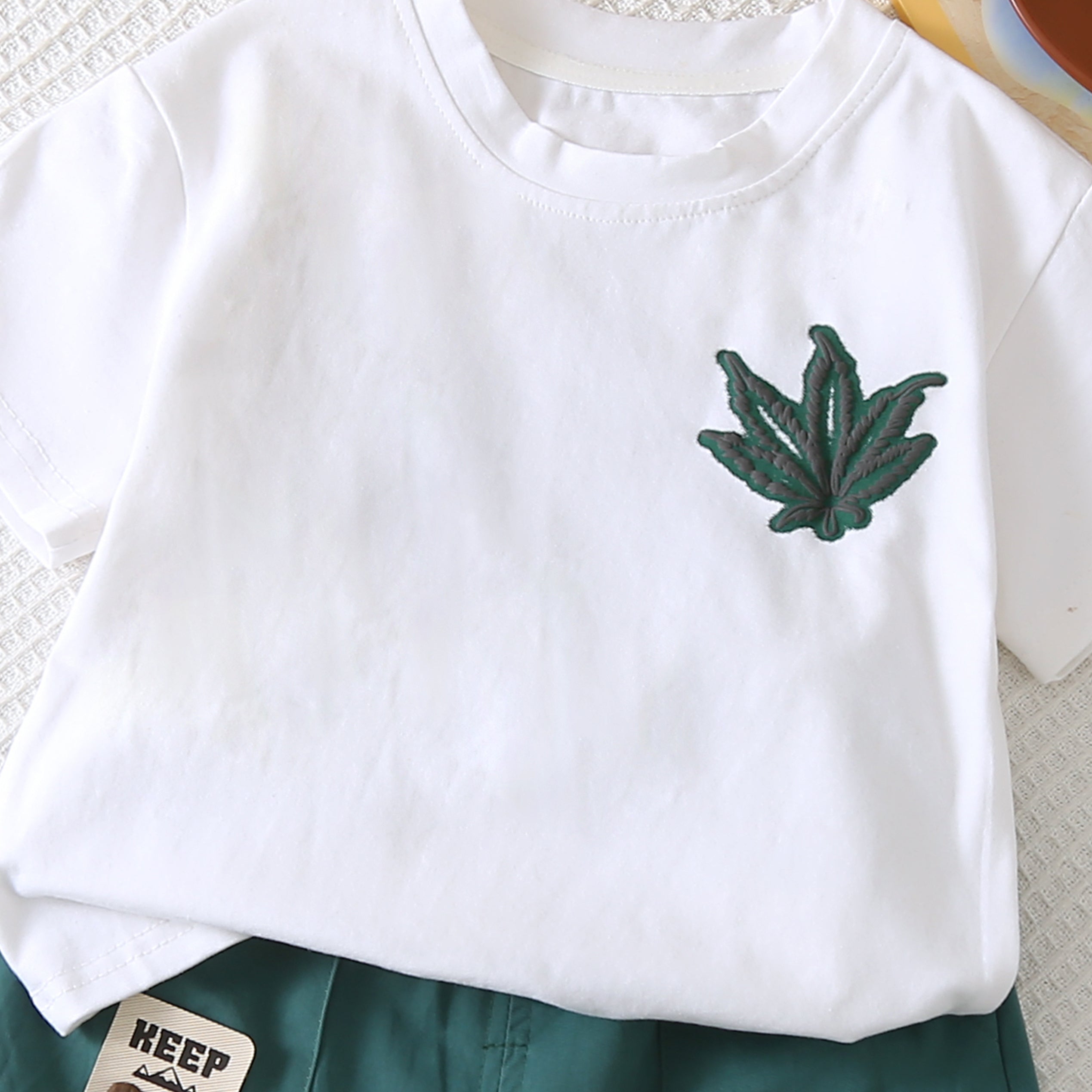 Solid T-shirt and Shorts Set