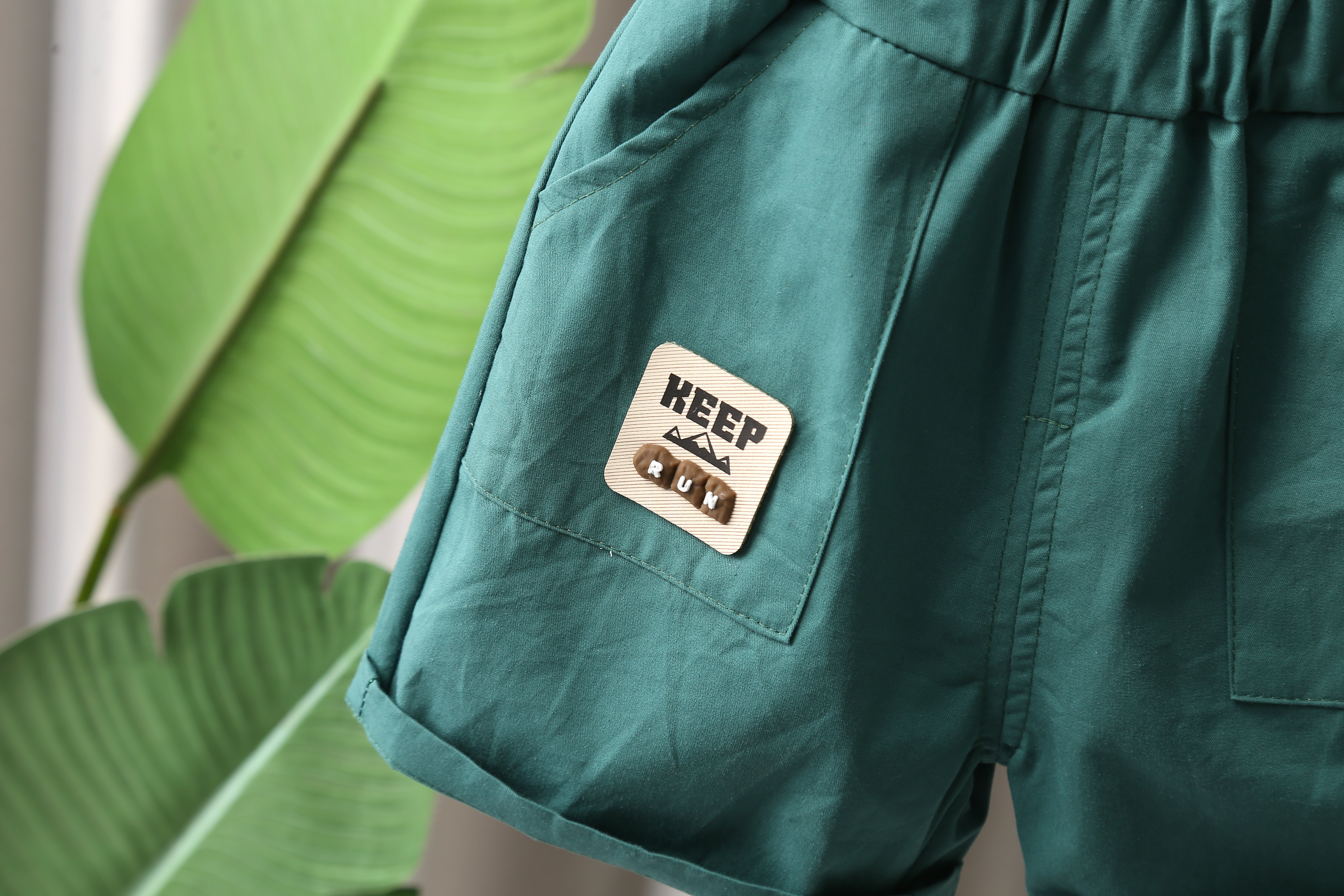 Solid T-shirt and Shorts Set