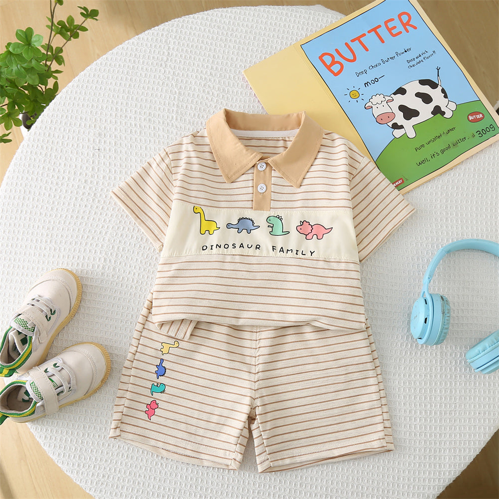 Striped T-shirt and Shorts Set