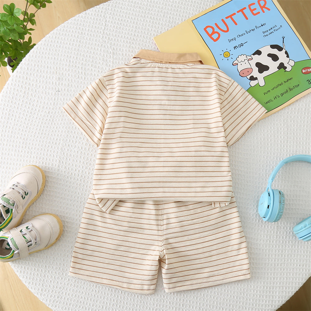 Striped T-shirt and Shorts Set