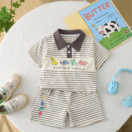 Striped T-shirt and Shorts Set