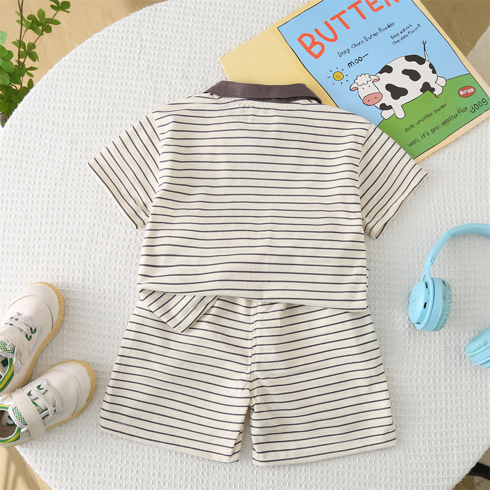Striped T-shirt and Shorts Set