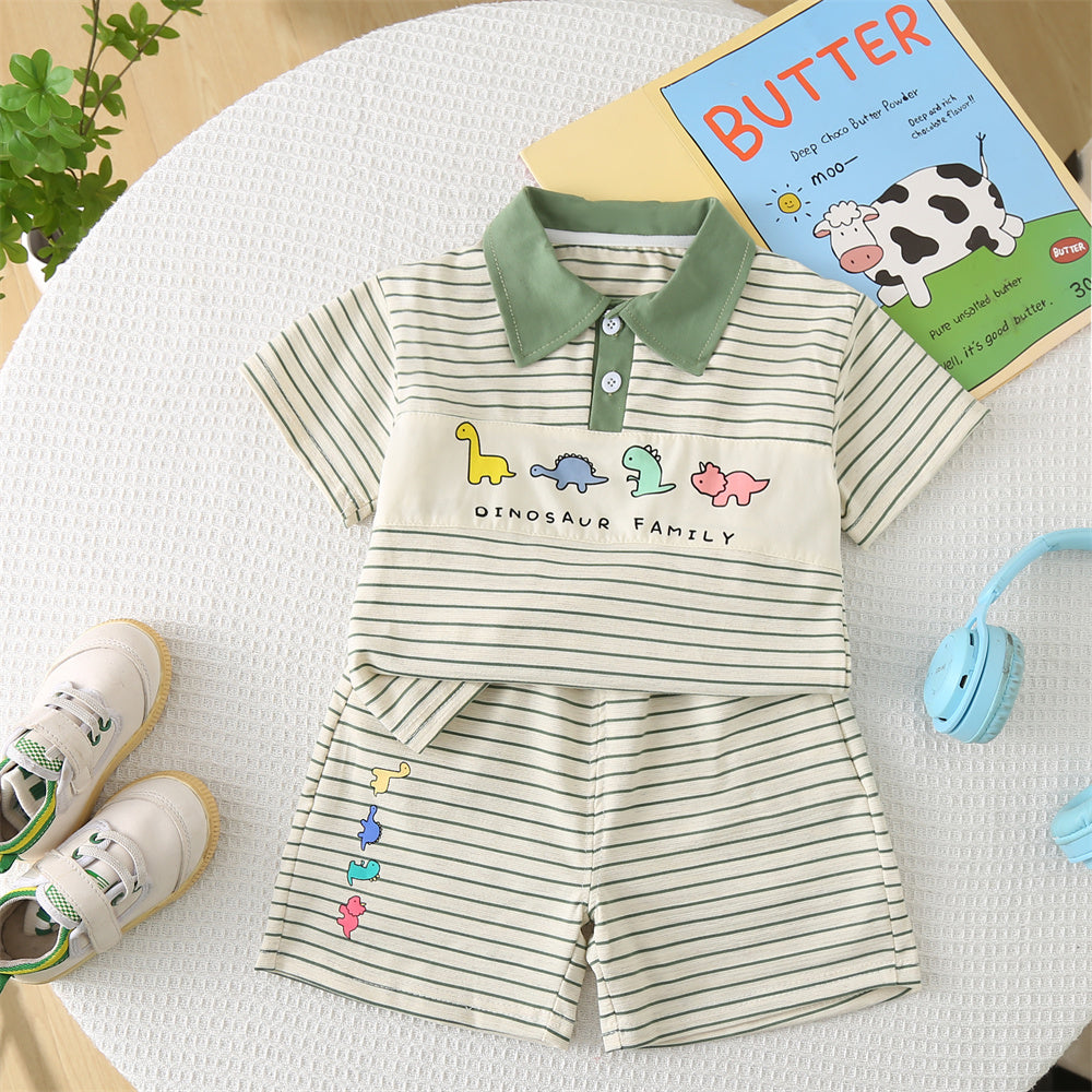 Striped T-shirt and Shorts Set