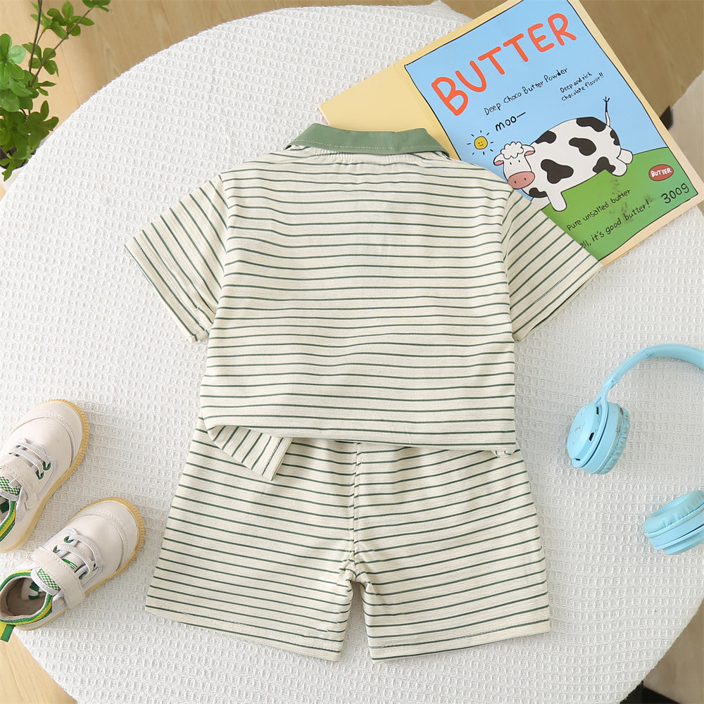 Striped T-shirt and Shorts Set