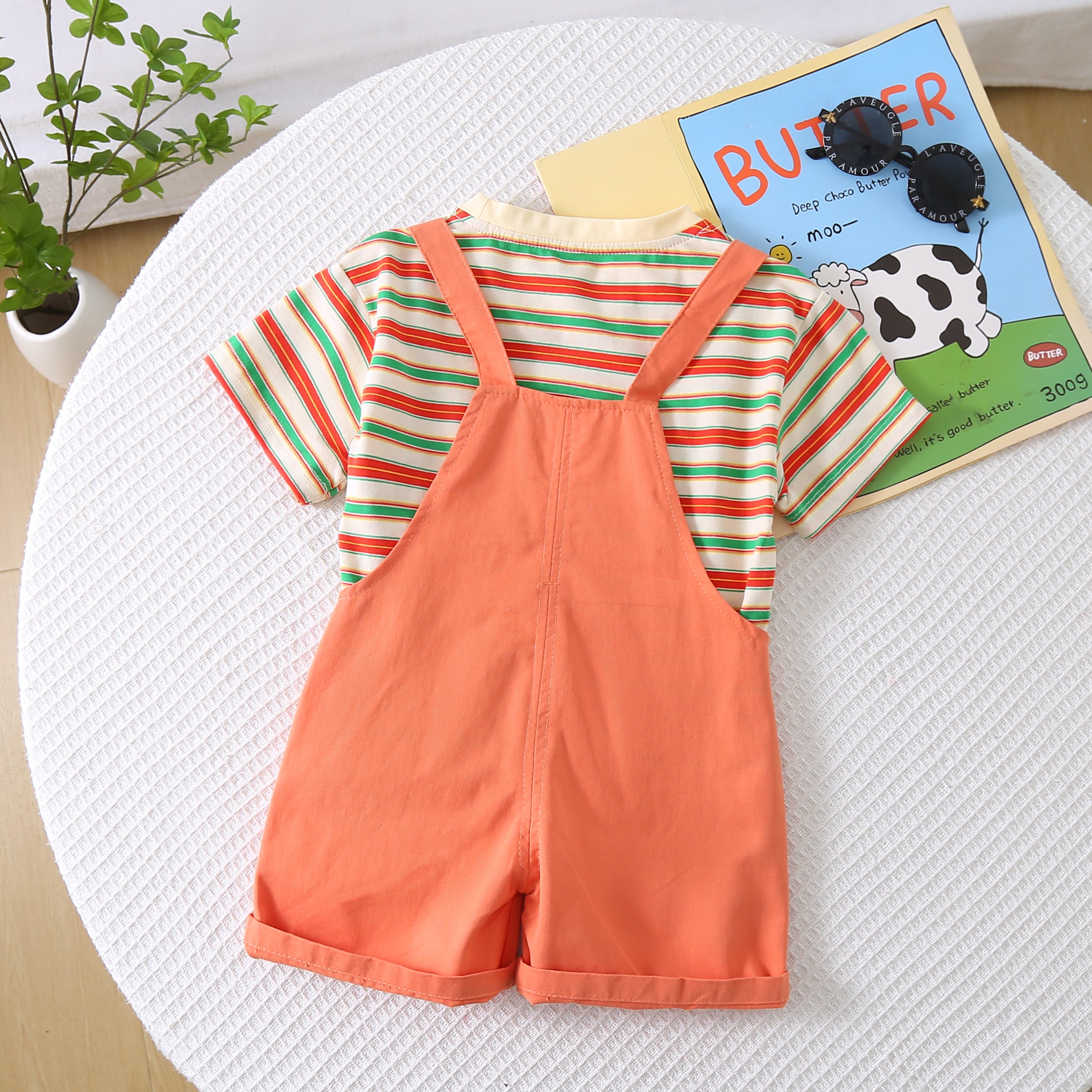 Striped T-shirt and Shorts Set