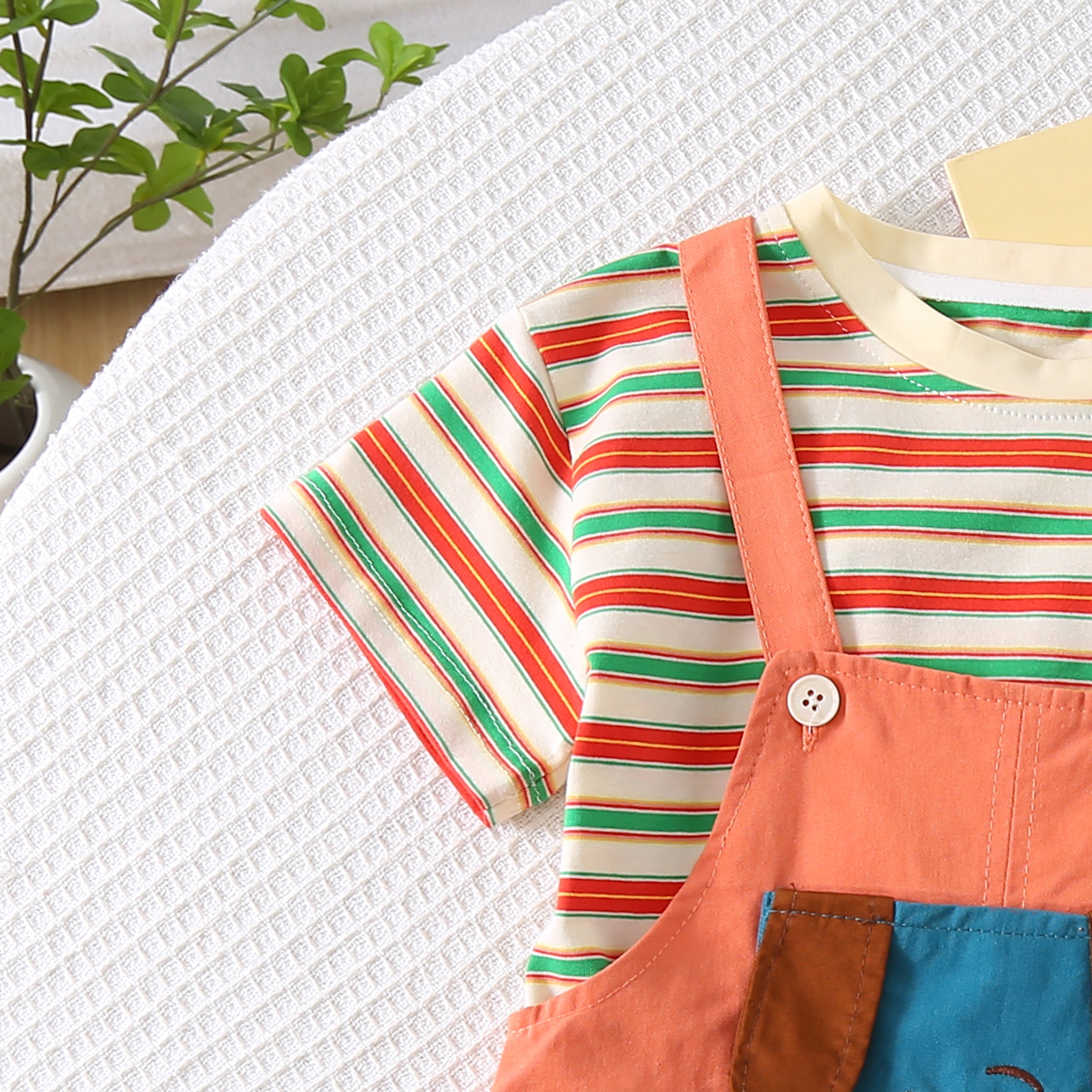 Striped T-shirt and Shorts Set