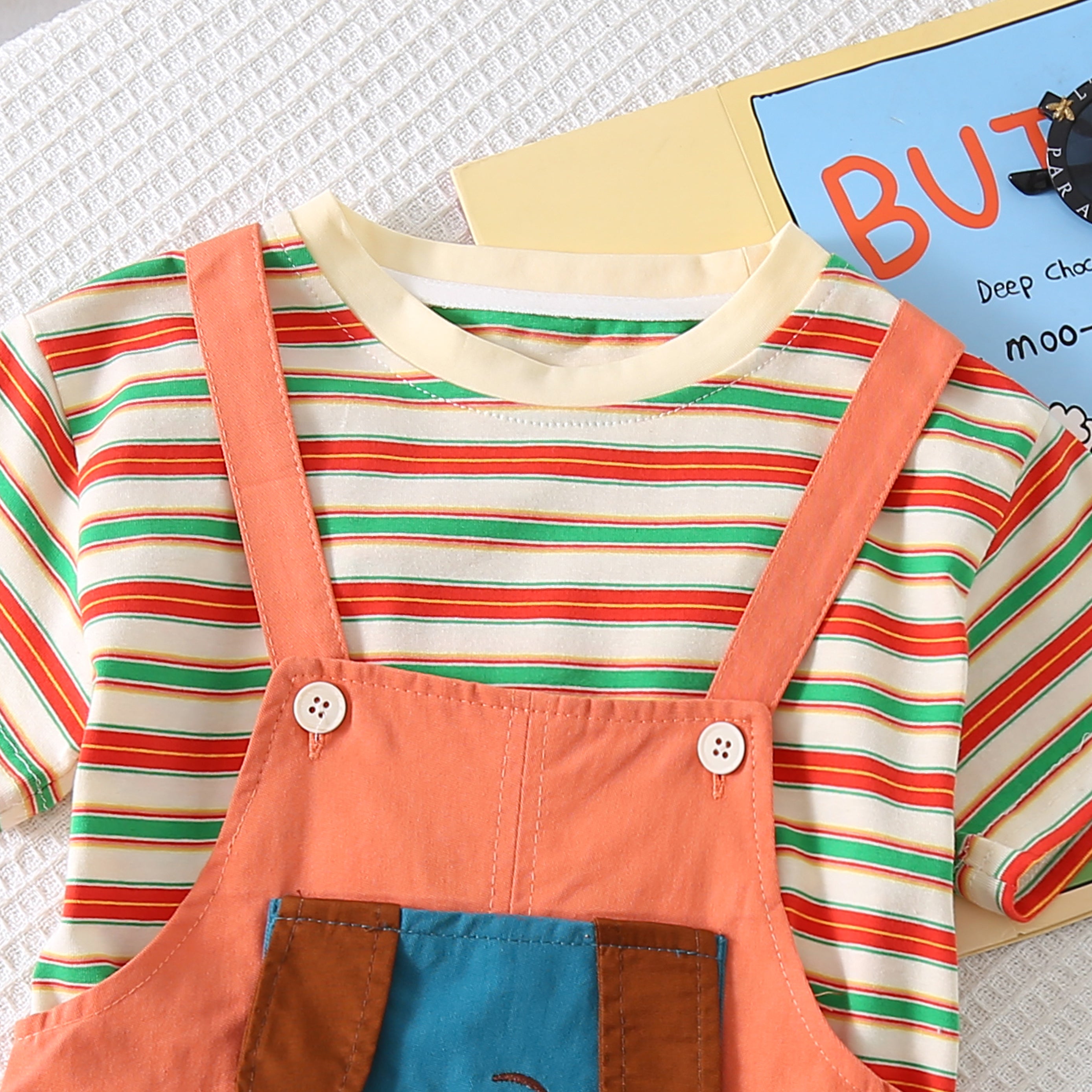 Striped T-shirt and Shorts Set