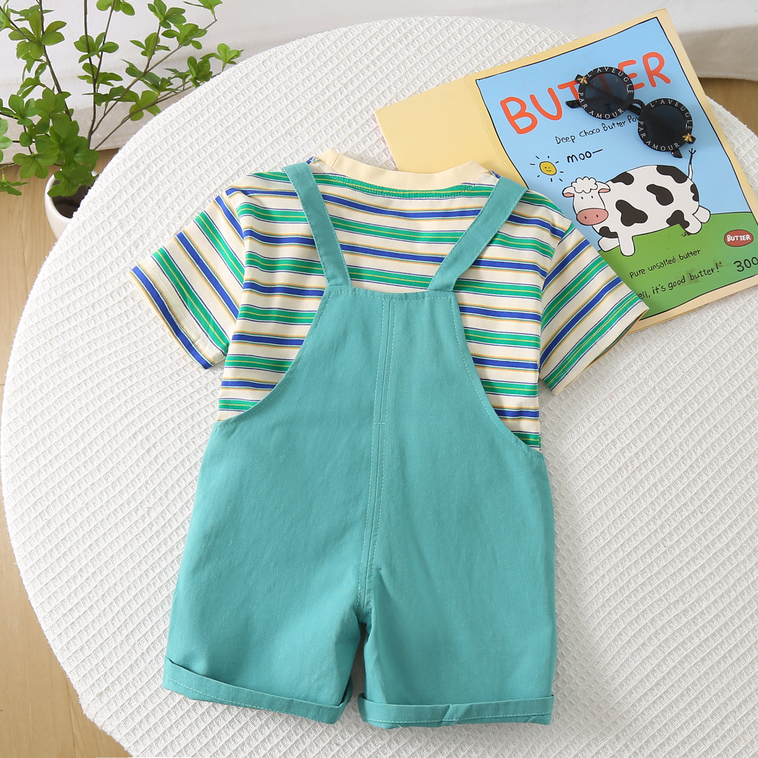 Striped T-shirt and Shorts Set