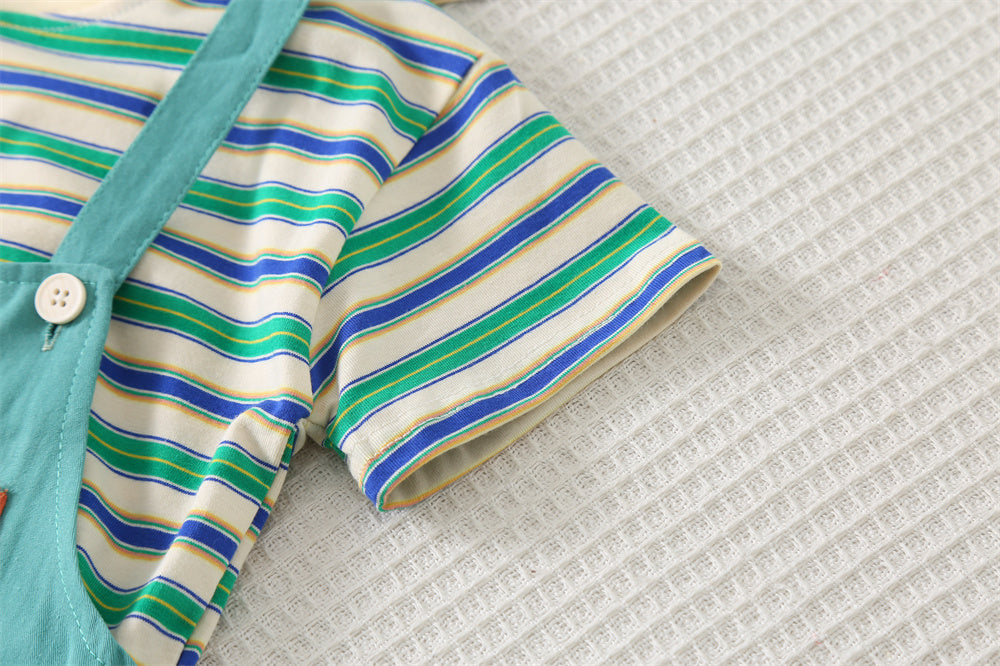 Striped T-shirt and Shorts Set