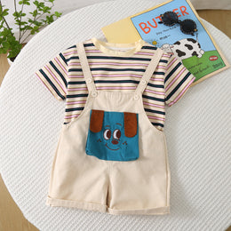 Striped T-shirt and Shorts Set