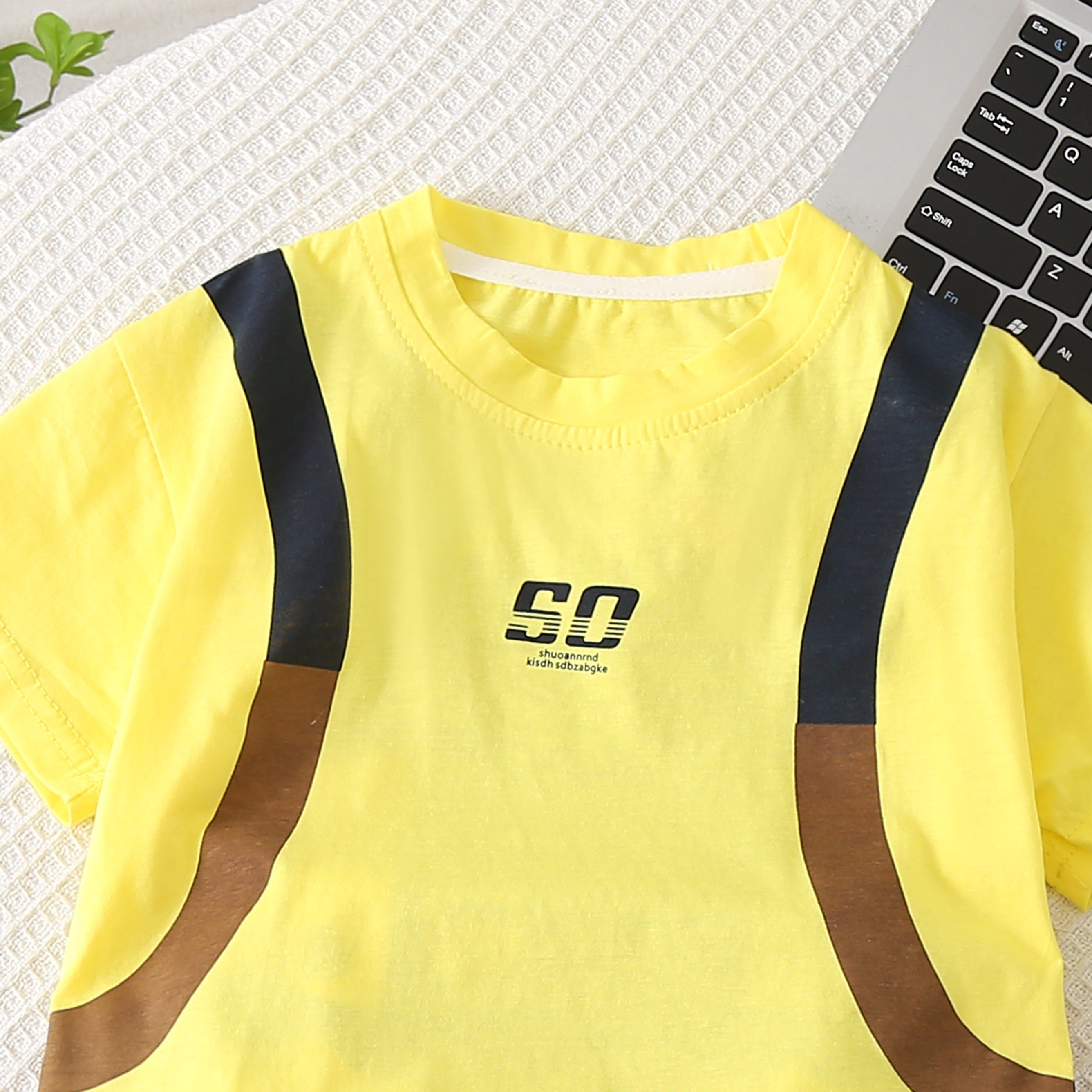 Solid T-shirt and Shorts Set