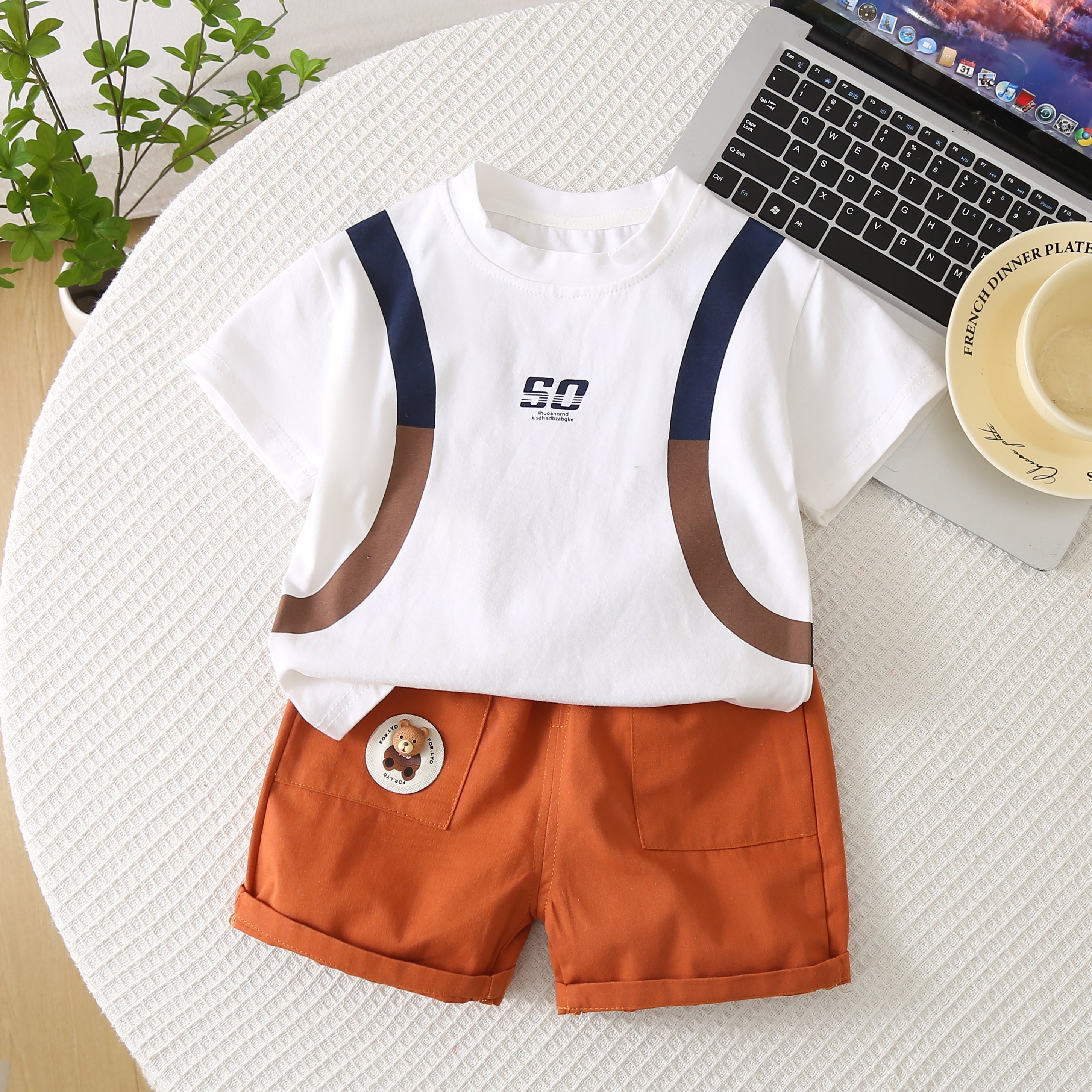 Solid T-shirt and Shorts Set
