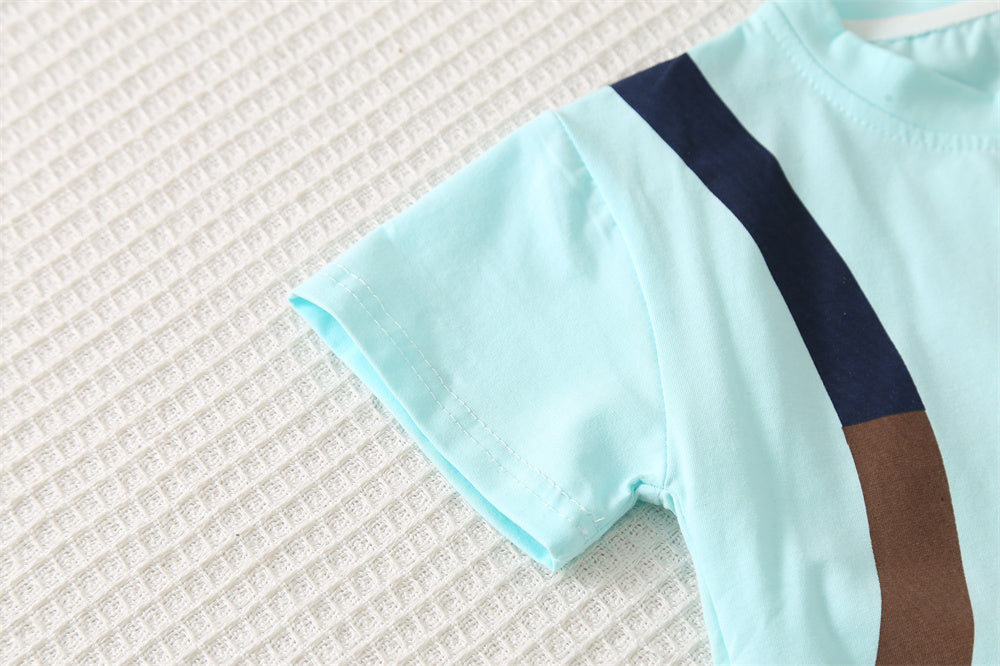Solid T-shirt and Shorts Set