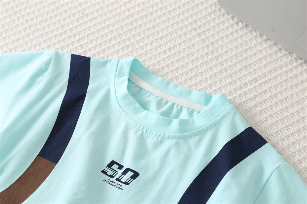 Solid T-shirt and Shorts Set