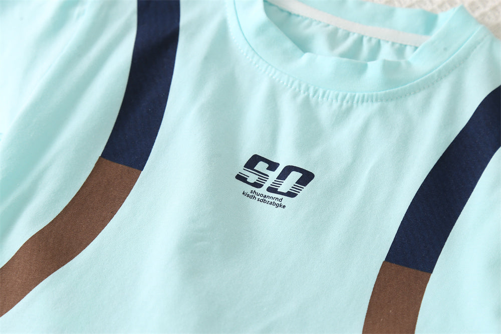 Solid T-shirt and Shorts Set