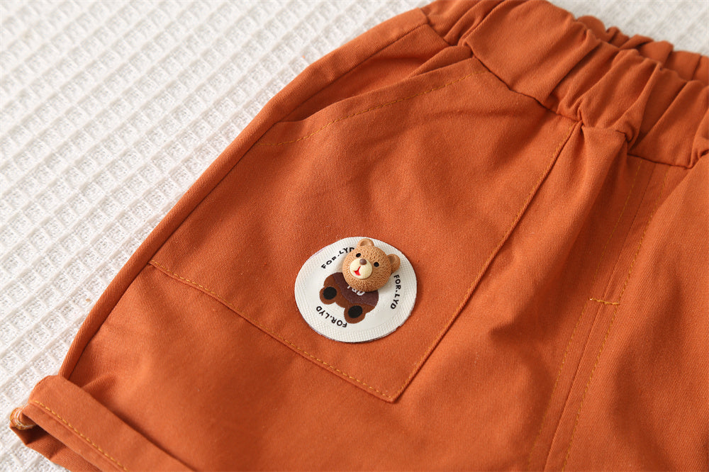 Solid T-shirt and Shorts Set