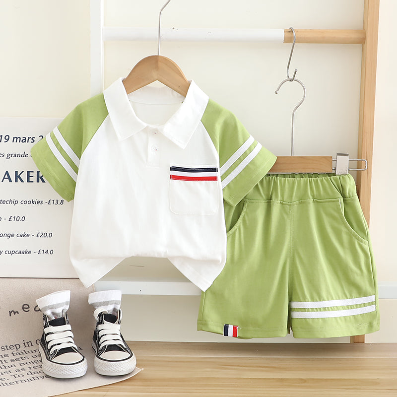 Striped T-shirt and Shorts Set