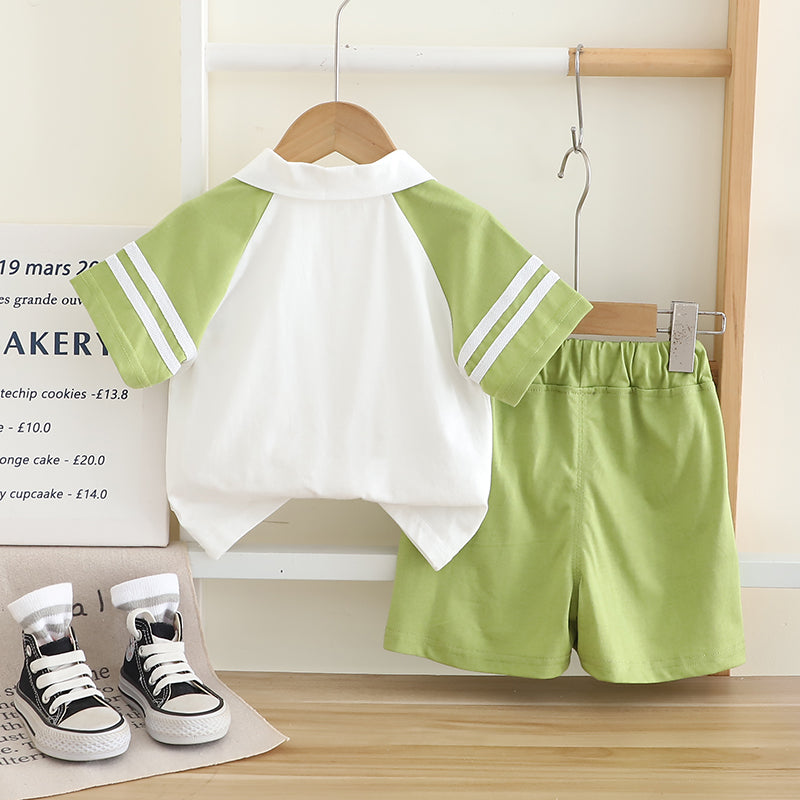 Striped T-shirt and Shorts Set