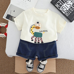 Printed T-shirt and Shorts Set
