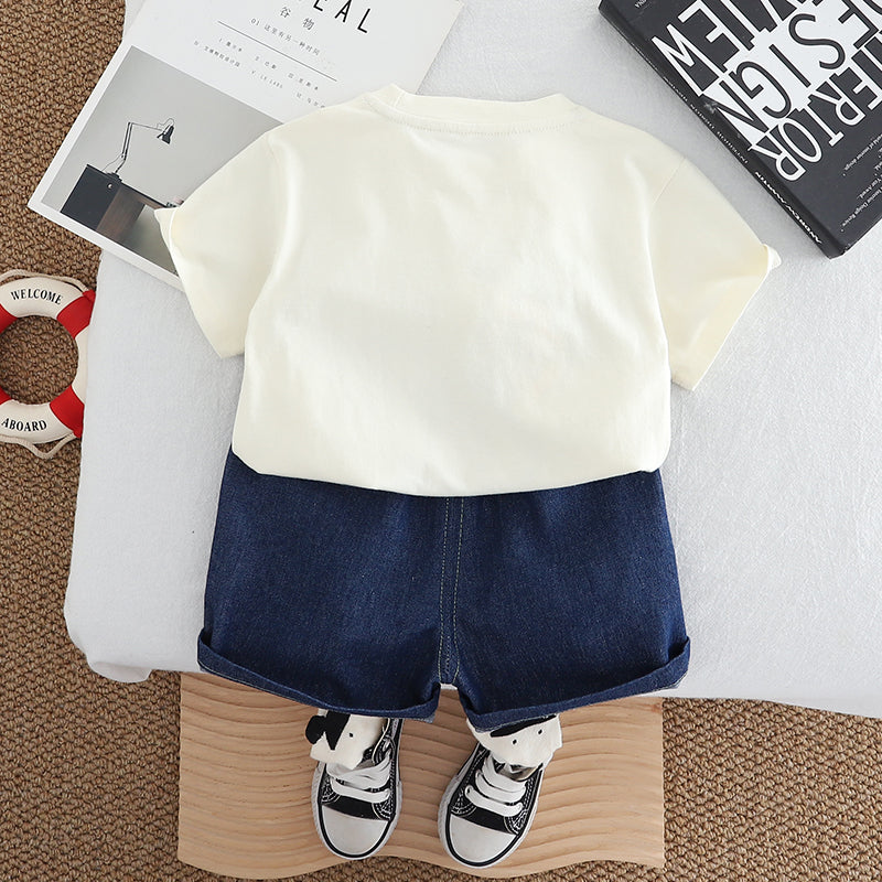 Printed T-shirt and Shorts Set