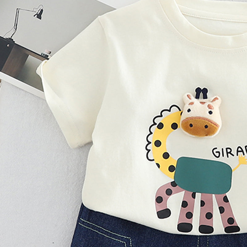 Printed T-shirt and Shorts Set