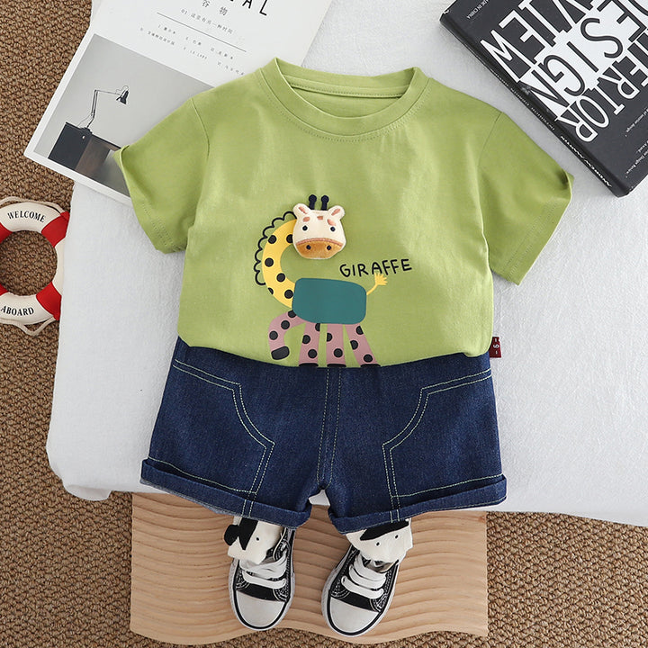 Printed T-shirt and Shorts Set
