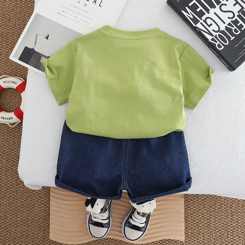 Printed T-shirt and Shorts Set