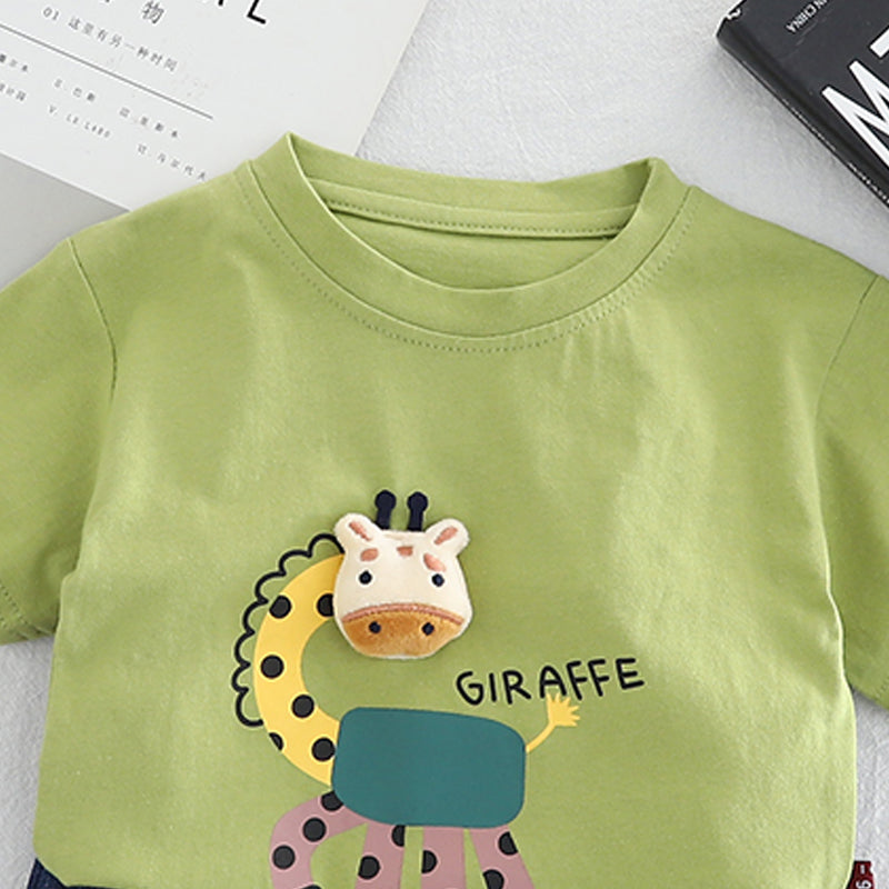 Printed T-shirt and Shorts Set