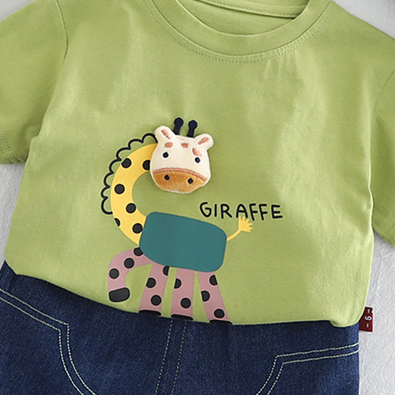 Printed T-shirt and Shorts Set