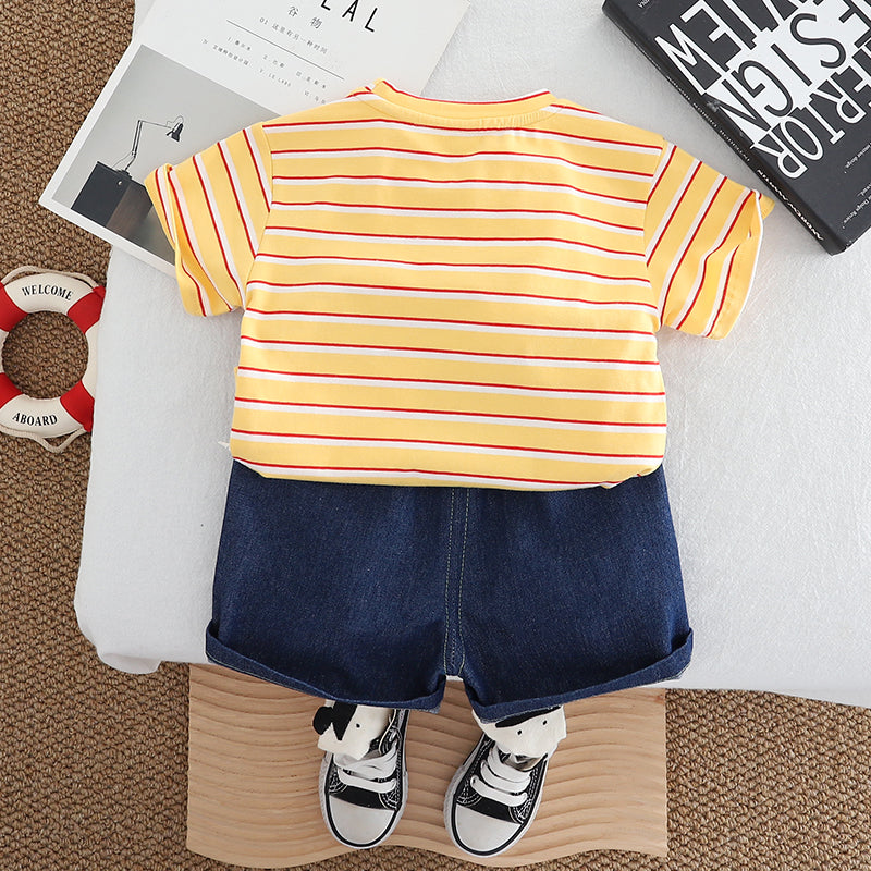 Printed T-shirt and Shorts Set