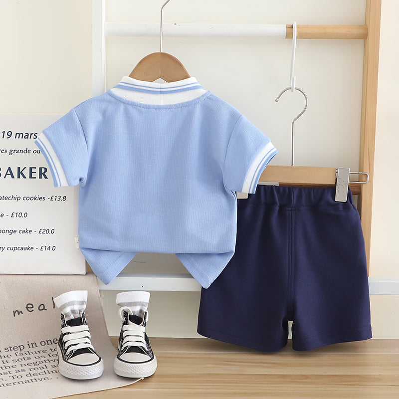 Striped T-shirt and Shorts Set