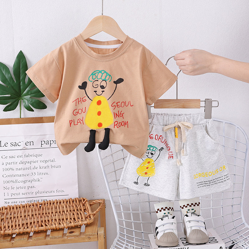 Printed T-shirt and Shorts Set