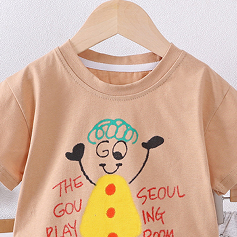 Printed T-shirt and Shorts Set