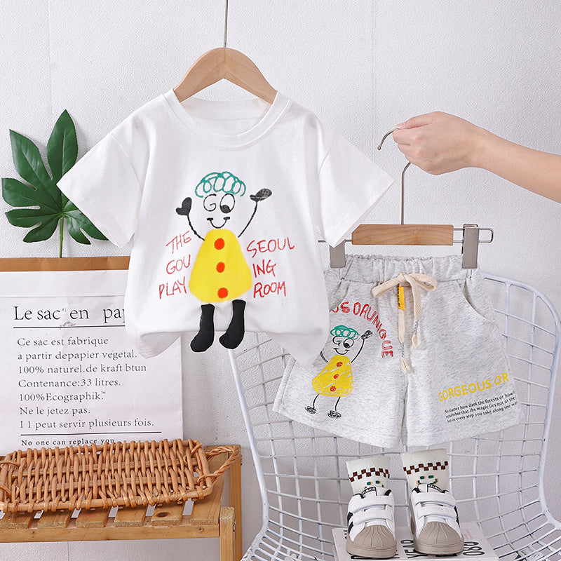 Printed T-shirt and Shorts Set