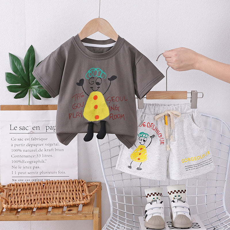 Printed T-shirt and Shorts Set