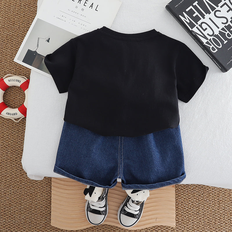 Printed T-shirt and Shorts Set