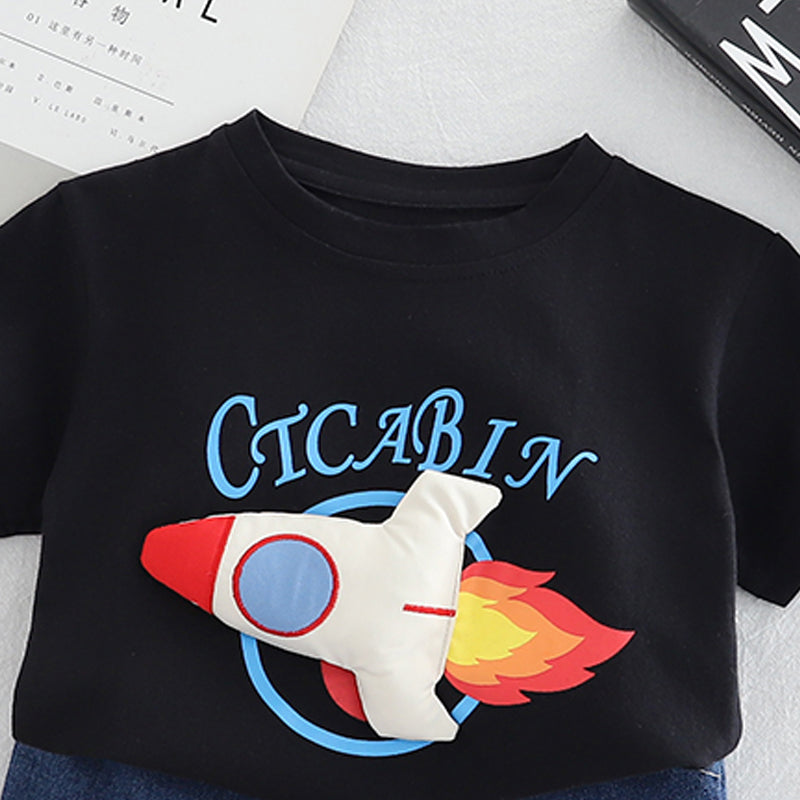 Printed T-shirt and Shorts Set
