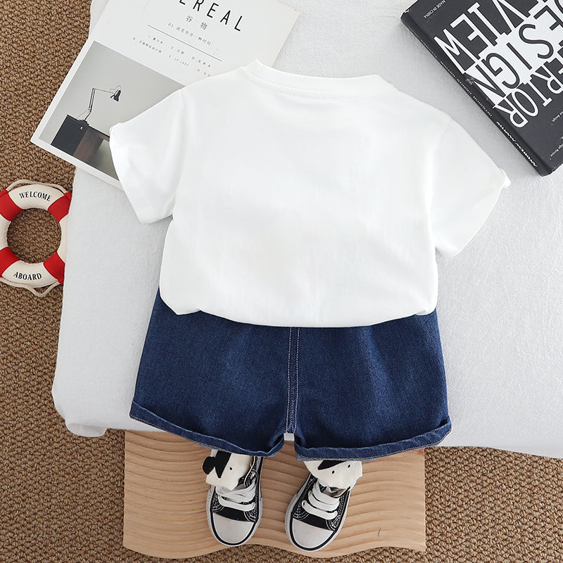 Printed T-shirt and Shorts Set