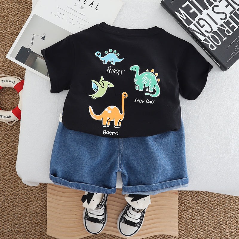 Printed T-shirt and Shorts Set