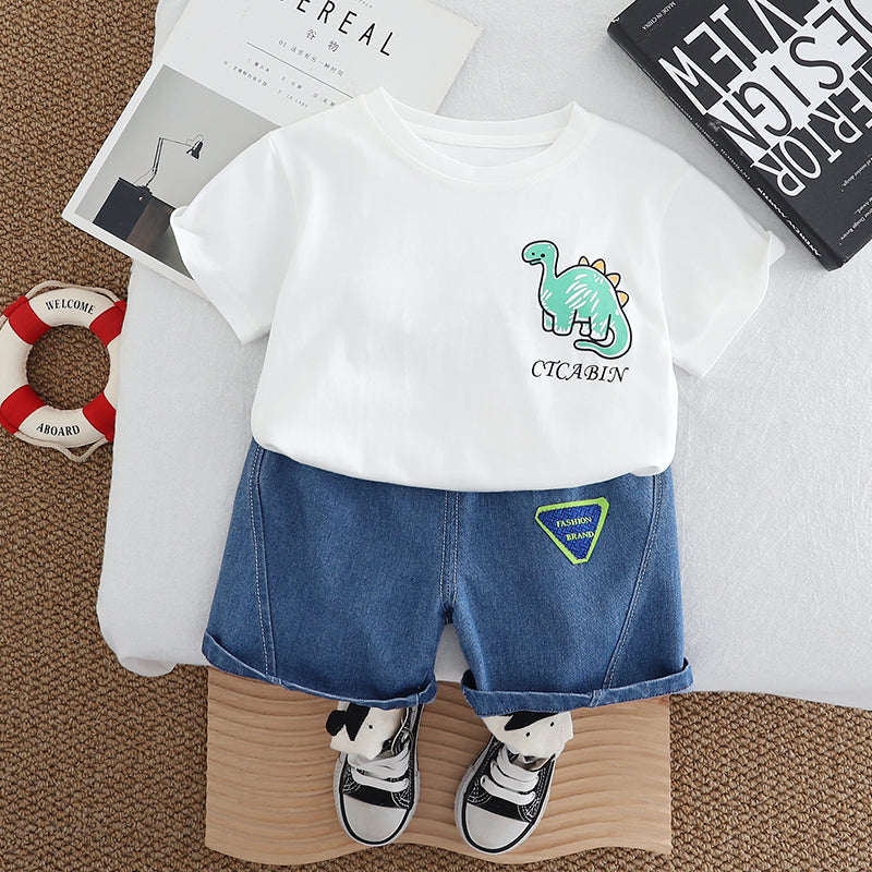 Printed T-shirt and Shorts Set
