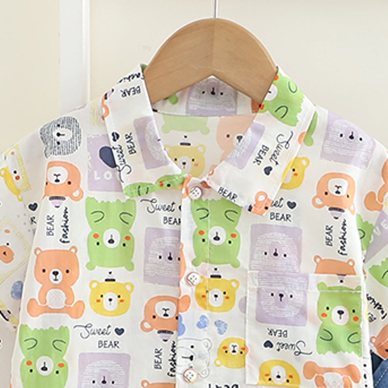 Printed Shirt and Shorts Set