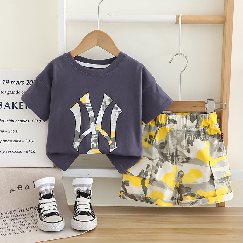 Printed T-shirt and Shorts Set