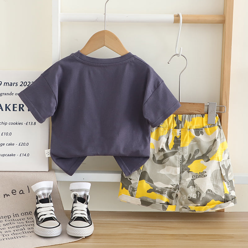 Printed T-shirt and Shorts Set