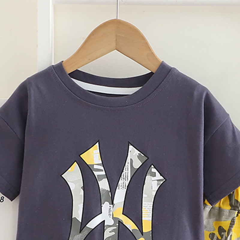 Printed T-shirt and Shorts Set