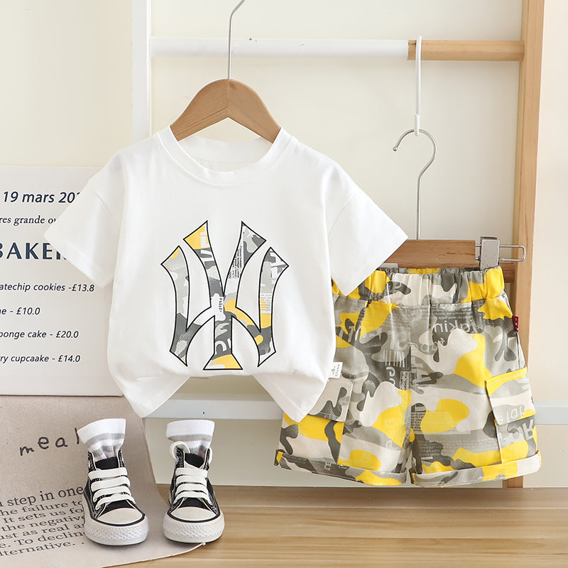 Printed T-shirt and Shorts Set