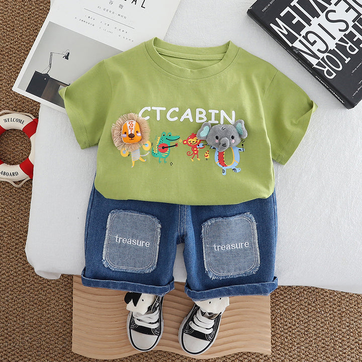 Printed T-shirt and Shorts Set