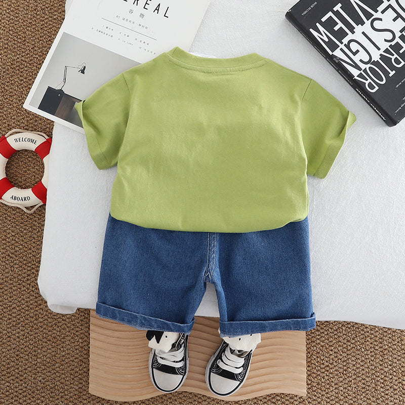 Printed T-shirt and Shorts Set