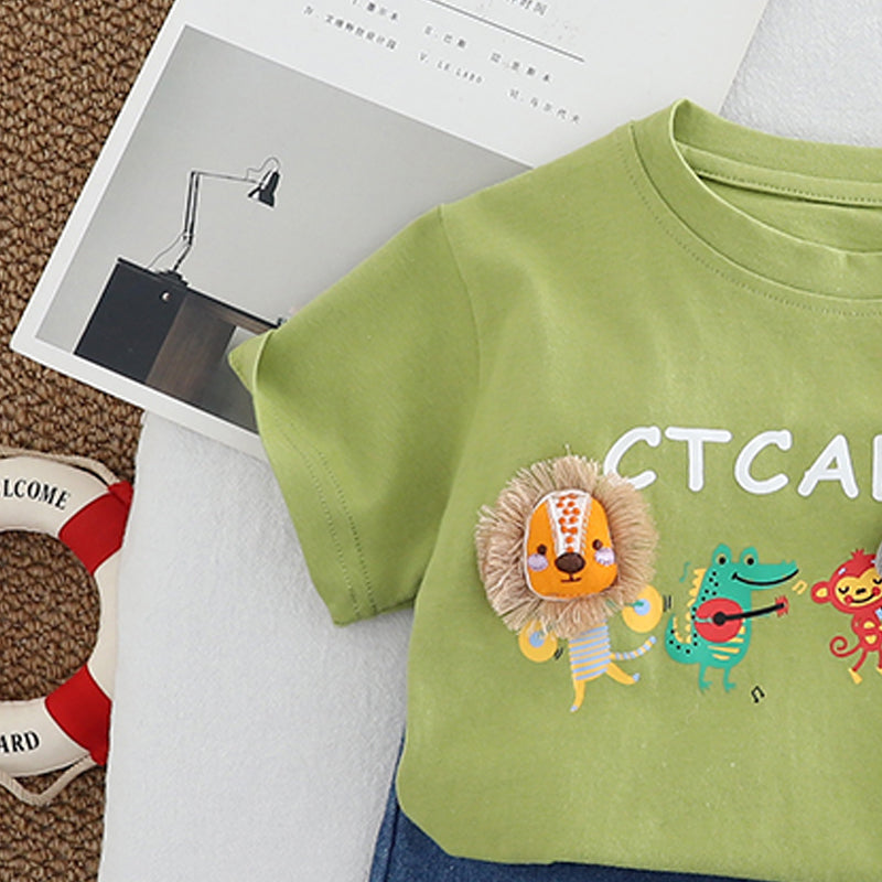 Printed T-shirt and Shorts Set